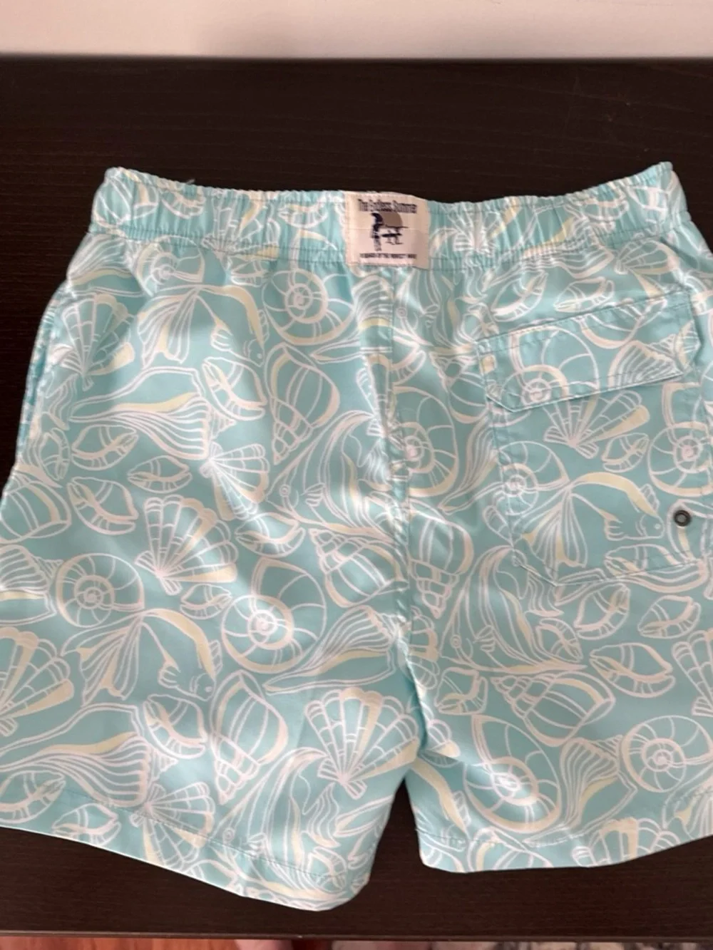 Endless Summer - Boys Aqua Seashell Print Swim Shorts 12Y